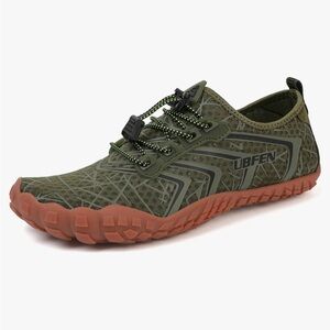 Men's Olive Green Water Shoes with Rust Grip Sole